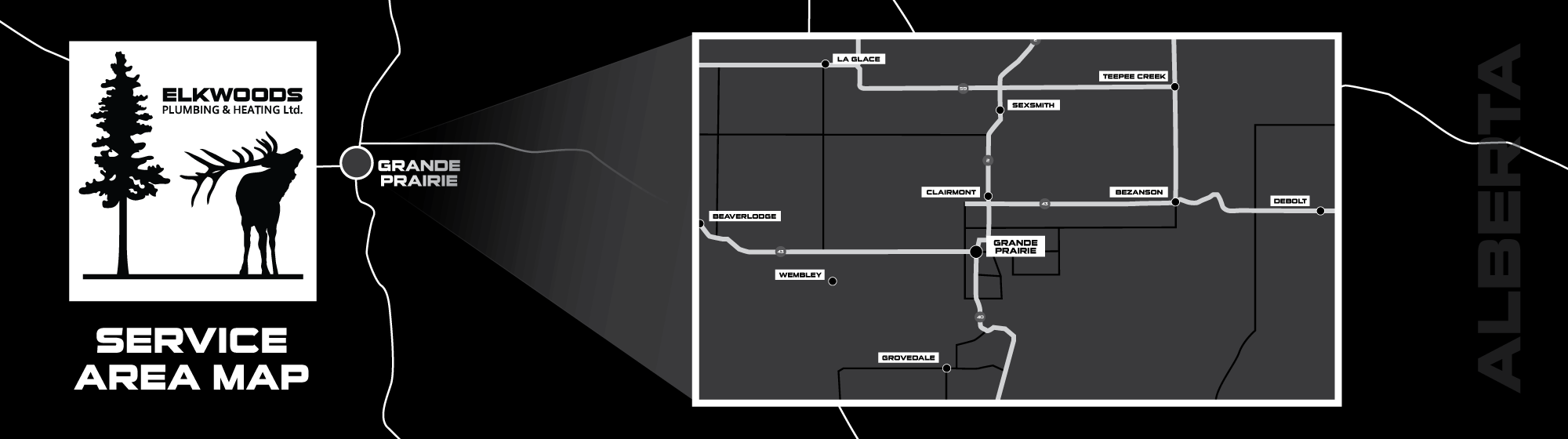 plumbing, heating & gas-fitting services in Grande Prairie, Sexsmith, Beaverlodge, Debolt, Clairmont, Wembley, Grovedale, and Bezanson